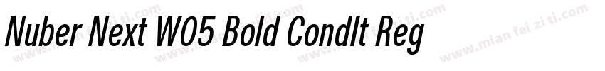 Nuber Next W05 Bold CondIt Regular字体转换